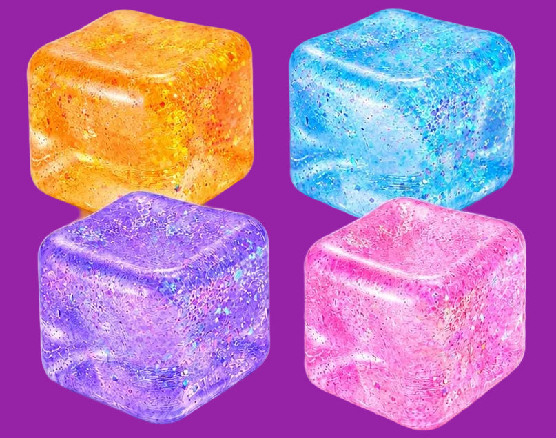 Glitter Squeeze Cube - Assorted