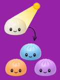 Squishy Mystery UV Colour-Changing Dumpling 8.5cm
