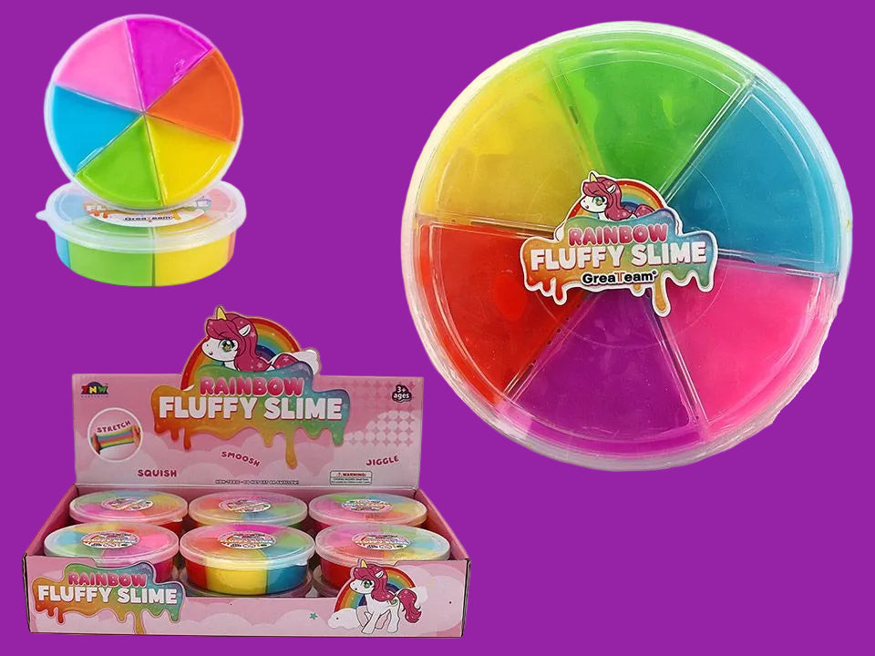 Rainbow Fluffy Slime Wheel 168g